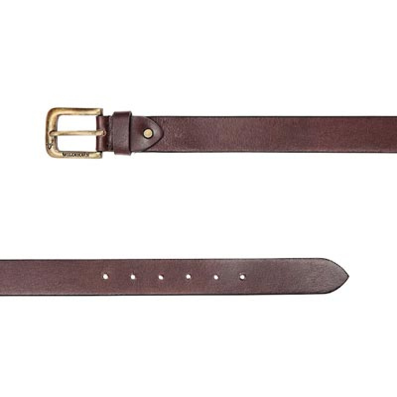 Men Brown Textured Leather Casual Belt