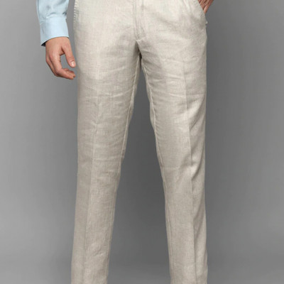 Men Grey knitted formal Trousers